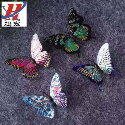 Silver Foil Butterfly Gold Foil Butr Magnets Three-Dimensional Butterfly Refridgerator Magnets Magnet Butterfly 