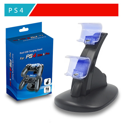 PS4 Handle Fixed Charger New Game Handle Charging Base PS4 Applicable Bracket Base Aircraft Charging Double Charger