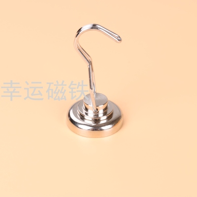 In Stock Wholesale Strong Magnet Hook Neodymium Magnet Sucker Magnet Pot Magnetic Strong Magnetic Rotating Magnet Hook Factory
