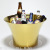 Open Large Thin Waist Stainless Steel Champagne Bucket Large Capacity Party Gathering Beer Drink Horn Shape Ice Bucket