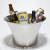 Open Large Thin Waist Stainless Steel Champagne Bucket Large Capacity Party Gathering Beer Drink Horn Shape Ice Bucket