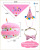 Pink Dog Birthday Holiday Suit Party Balloon Hanging Hanging Flag Card Triangular Baby Bibs Bow Tie Cake Hat Cross-Border