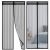 Black Stripes 6 Pairs Magnetic Stripe +7 Pairs Magnetic Snap Combination Wear-Free Magnetic Stripe Type Mosquito-Proof Curtain Magnetic Door Screen