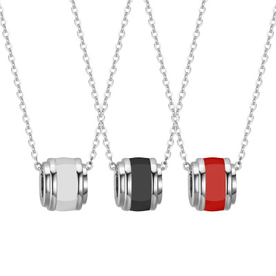 Korean Style Simple Titanium Steel Pendant Wish Popular Stainless Steel Necklace Female Accessories Wholesale