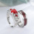 Princess Gem Couple Couple Rings Stainless Steel Men's Ring Wish Ring Hot Wood Grain Ring Wholesale Direct Sales