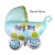 Medium Baby Baby Stroller Children Cradle Baby Decoration Birthday Party Aluminum Foil Helium Balloon Wholesale