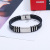 Factory Direct Titanium Steel Stainless Steel Bracelet Wrist Ring Cross-Border Supply European and American Silicone Men's Bracelet One-Piece Delivery