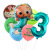 The Aluminum Film Dinosaur Balloon Digital Suit Dinosaur-Themed Birthday Party Decoration Rubber Balloons