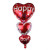 New Three-Piece Heart Aluminum Balloon Love Confession Birthday Party Wedding Celebration Confession Decoration Wholesale