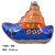 Yacht Water Transport Balloon Ship Submarine Toy Captain Harry Bear Cartoon Balloon Wholesale