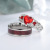 Princess Gem Couple Couple Rings Stainless Steel Men's Ring Wish Ring Hot Wood Grain Ring Wholesale Direct Sales