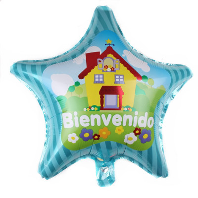 18-Inch Five-Pointed Star Welcome to Aluminum Balloon Baby's a Hundred Day Banquet Birthday Party Layout Balloon