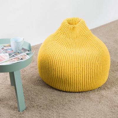 Modern Minimalist Nordic Style Bean Bag Tatami Stool Cotton String Hand Woven Water Drop Shape Bedroom Living Room Futon Mat