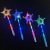 Luminous Christmas Five-Pointed Star Glow Stick Gold Silk Magic Wand Christmas Children's Toys Glow Stick Concert Props