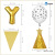 Gold Aluminum Film Letter Pet Dog Cat Birthday Party Balloon Set Let'spawty Pennant Hat Cross-Border