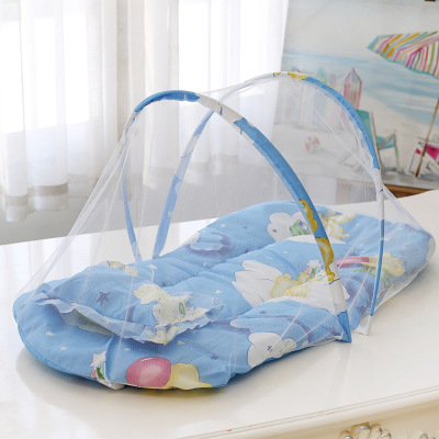 Factory Direct Sales Babies' Mosquito Net Foldable Installation-Free Cross-Border with Cotton Cushion Pillow Mosquito Net Wholesale