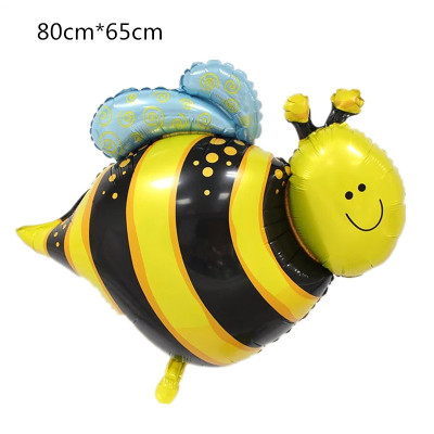New Cute Large Bee Animal Shape Aluminum Balloon Birthday Party Aluminum Foil Balloon