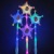 Luminous Christmas Five-Pointed Star Glow Stick Gold Silk Magic Wand Christmas Children's Toys Glow Stick Concert Props