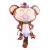 Mini Peach Blossom Monkey Love Lip Print Monkey Aluminum Film Balloon Wholesale Children's Birthday Cartoon Party Decoration