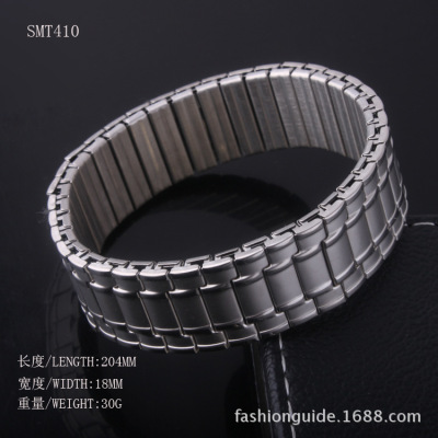 Steel Embossed European and American Stainless Steel Personalized Bracelet Titanium Steel Elastic Bracelet Suitable for Men and Women Health Ornament