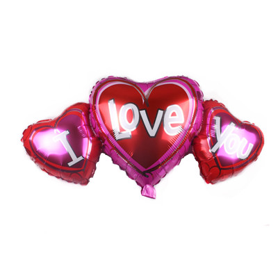 New Three-Piece Heart Aluminum Balloon Love Confession Birthday Party Wedding Celebration Confession Decoration Wholesale