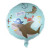 18-Inch round Double-Sided Marine Animal Pirate Shark Squid Aluminum Film Balloon Birthday Party Decoration Balloon