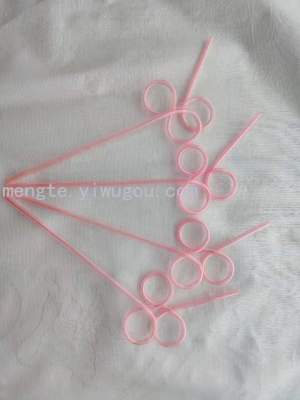 Lovely rubber drinking straw with pvc cartoon design