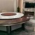 Star Hotel Solid Wood Electric Dining Table and Chair Customized High-End Club Marble Electric Turntable round Table