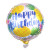 New 18-Inch round Happy Birthday Aluminum Balloon Happy Birthday Scene Layout Balloon Wholesale