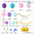 LaTeX Aluminum Film Balloon Chain Arch Set Party Pull Hanging Pennant 18-Inch Five-Pointed Star Pink Purple for Cross-Border