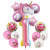 Cross-Border Hot Sale Colorful Unicorn Aluminum Film Balloon Gradient Rainbow Unicorn Balloons Digital Balloon Set