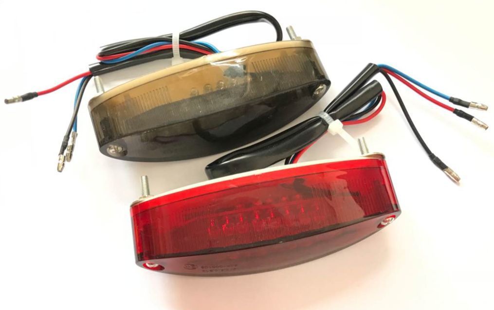 摩托车刹车灯行车灯12V3线F5灯珠28灯牌照灯摩托车尾灯