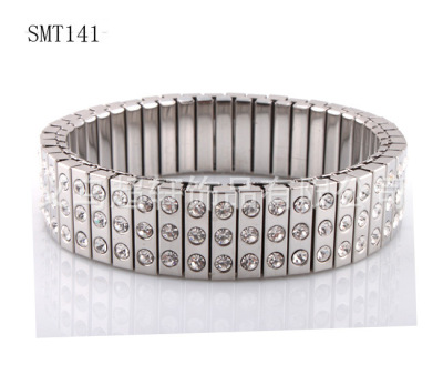 Stainless Steel Silver Diamond Bracelet Titanium Ornament Diamond Bracelet Jewelry Mixed Batch Fashion Ornament Wholesale