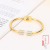 European and American Titanium Steel Open-End Fashion Bracelet Cylindrical Diamond-Embedded Gold-Plated Simple Personality Creative All-Match Meticulous Bracelet for Women