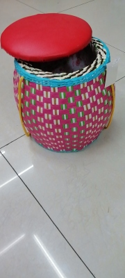Paper String Woven Child Storage Stool