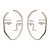 Temperament Character Earrings Elegant Metal Simplicity Women's Retro Style Silver Geometric Earrings Wish AliExpress