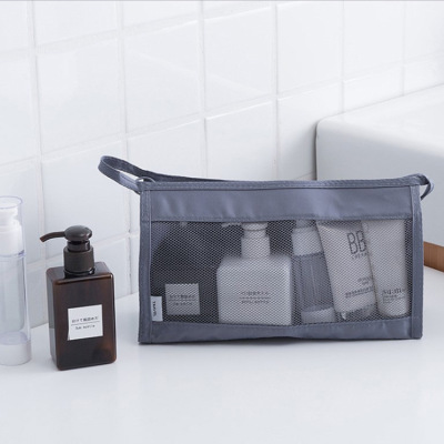 Triangle Mesh Wash Bag Travel Large Capacity Cosmetic Bag Storage Bag Personal Hygiene Bag Portable Mesh Cosmetic Bag Cosmetic Bag