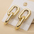 CCB Acrylic Chain Earrings Graceful Personality Fresh Geometric European and American Golden Earrings Electroplated Long Earrings
