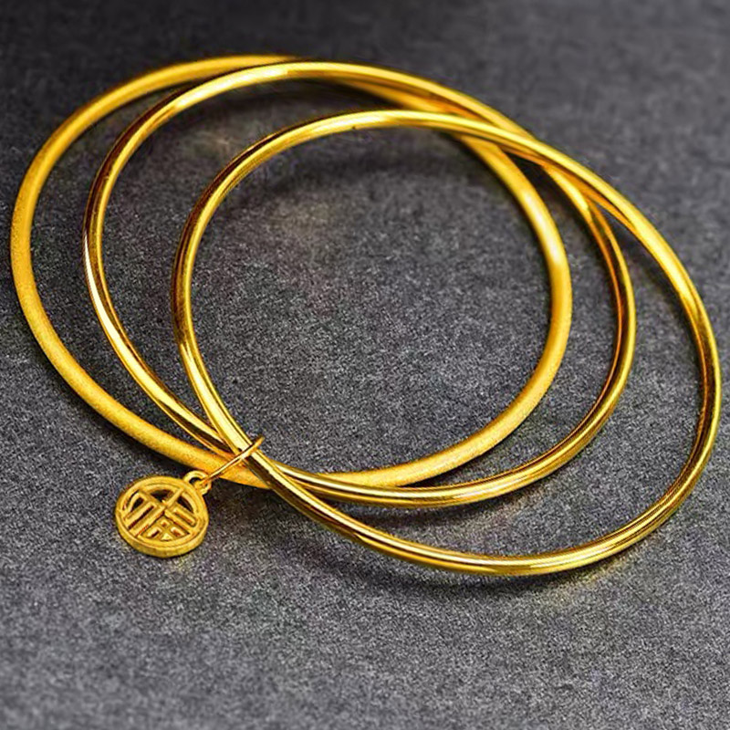 三生三世手镯女福牌莲蓬泰国沙金真仿黄金色饰品镀金批发时尚首饰