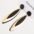 Retro KC Gold Earrings Cold Style Long European and American Earrings Geometric Hollow Women's Earrings Source Factory