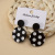 Korean Style Polka Dot Tassel Earrings Long Women's Fashionable Net Red Geometric Black and White Earrings Earrings