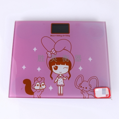 Cartoon Girls Pink Electronic Scale Body Scale