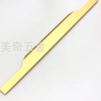 Punch-Free Invisible Handle Closet Door Cabinet Slotted-Free Modern Simple Lengthened Cutting Whole Body Aluminum Alloy Handle