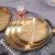 Nordic Retro Style Golden, round Storage Tray Jewelry and Cosmetics Metal Tray European Style Desktop Decorative Storage