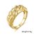 Amazon New Pineapple Bread Ring 18K Gold Color Protection Vintage Ornament Leopard Print Ring Cross-Border Hot Sale