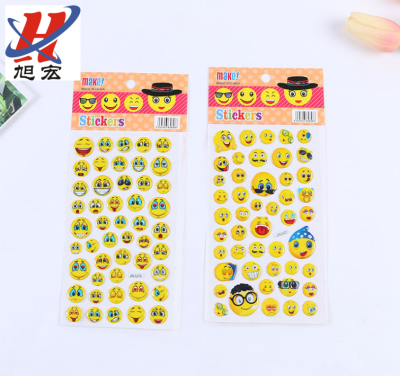 Children's Casual Phone Stickers 3D Smiley Face Expression Bubble Sticker All Kinds of Facial Expression Bag New 