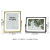 Weiqian Nordic Ins Geometric Metal Three-Dimensional Photo Frame Golden Iron Glass Photo Frame Wall Hanging Photos Decoration