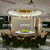 Hotel Box Solid Wood Table Modern Light Luxury Electric Turntable Dining Table Restaurant Electric Large round Table