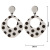 Korean Style Geometric Polka Dot Acrylic Earrings Black and White Color Matching Ins Style European and American Earrings Ear Rings Earrings