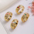 2021 Summer New Oil Dripping Ring 18K Gold Color Protection Ornament Cute Lady Painting Oil Ring